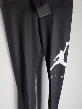 Nike Black Leggings with White Jumpman Logo